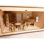 Игровой детский кукольный домик "ранчо" с мебелью из фанеры