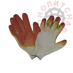 Перчатки х/б двойной облив (перчатки трикотажные с двойным латексным обливом)